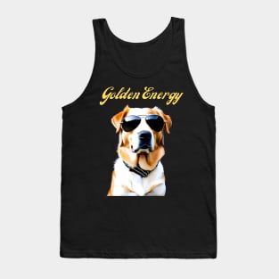 Funny Golden Retriever Portrait Tank Top